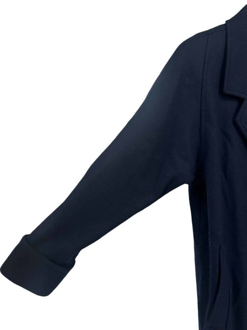 Worthington Size 8A Blue Knee Length Coat Wool Blend Lined - Picture 4 of 13